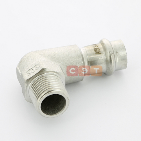 Угол 90° с НР пресс нержавеющий  15 х 1/2"  UniFitt